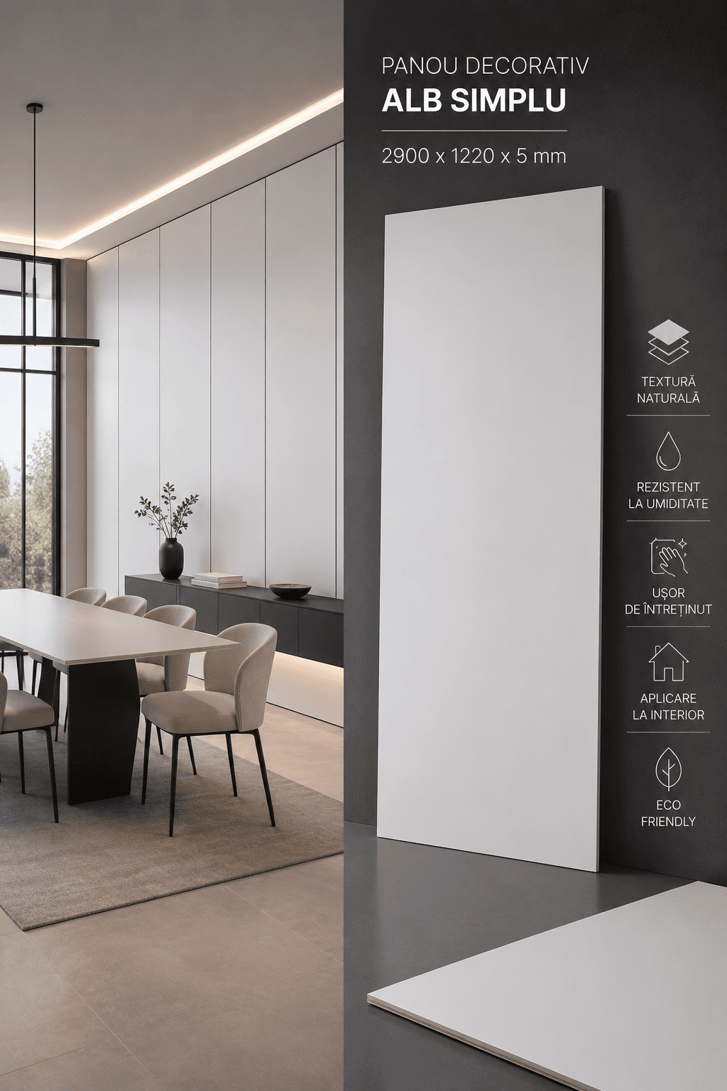 Panou Decorativ Premium – Alb