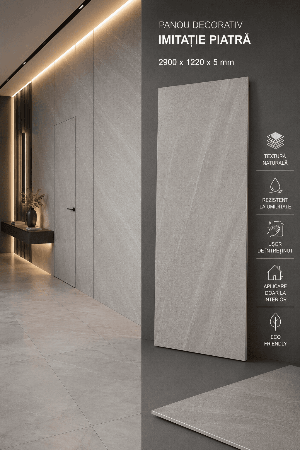 Panou Decorativ Premium – Imitație Piatră