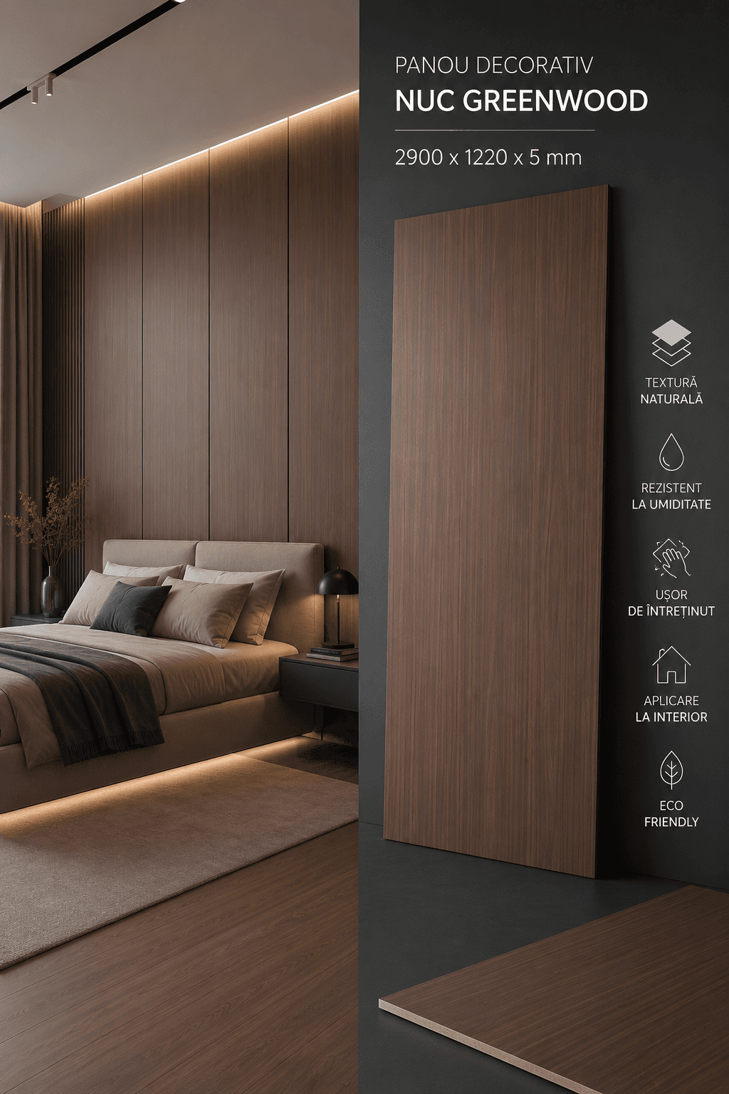 Panou Decorativ Premium – Nuc Greenwood